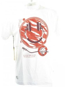 Addict Headphone Deck T-Shirt - White/Red