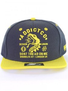 Addict Kdu Dont Tread Starter Snap Back Cap - Navy / Yellow