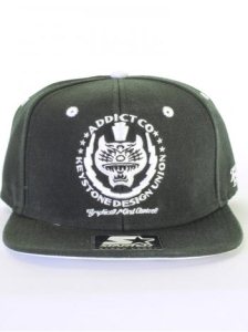 Addict Kdu Mind Control Starter Snap Back Cap - Black / White