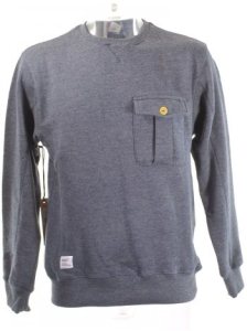 Addict Pocket Crew Sweater - Indigo