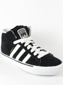 Adidas Campus Vulc Mid Shoes - Black/White/Metallic Gold