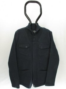 Analog Angler Zip Through Sweat - Dark Navy