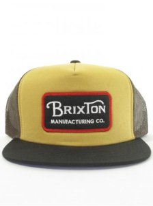 Brixton Route 3 Snap Back Cap - Gold / Black