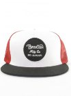 Brixton Wheeler Snap Back Cap – White / Black / Red