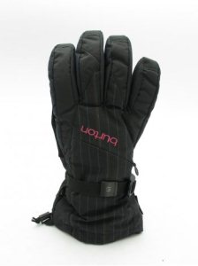 Burton Gore Womens Glove - True Black/Gamine Pinstripe