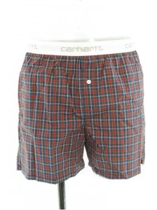 Carhartt Logo Boxer Shorts - Kingsman Check