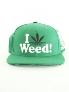 Dgk I Love Weed Snap Back Cap - Green