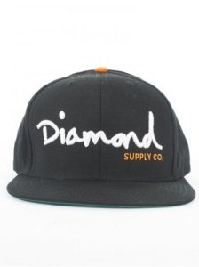 Diamond Og Logo Snap Back Cap - Black/White