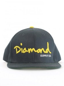 Diamond Og Logo Snap Back Cap - Navy/Yellow