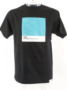 Diamond Pantone Diamond Blue T-Shirt - Black