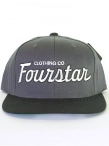 Fourstar Script Starter Snap Back Cap - Charcoal