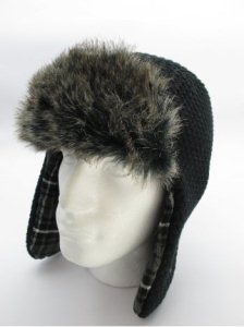 Ignite Knit Trapper With Flaps - Black
