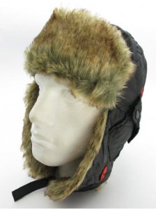 Ignite Ruby Fur Trapper Hat - Black