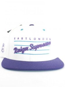 King Pro-Script Starter Snapback Cap - White/Purple