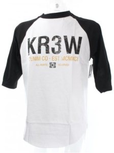 Kr3w Denim Co Baseball T-Shirt - White/Black
