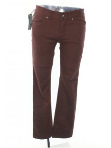 Kr3w K Slim Twill Pants - Burgundy