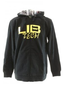 Lib Tech Logo Hoody - Black/Yellow