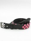 Lowlife Checker Belt – Black/Pink/Green Splatter