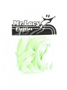 Mr Lacy Flatties Shoelaces - Neon Green