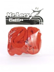 Mr Lacy Flatties Shoelaces - Red