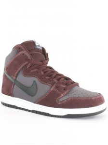 Nike Sb Dunk High Shoes - Burgandy/Black