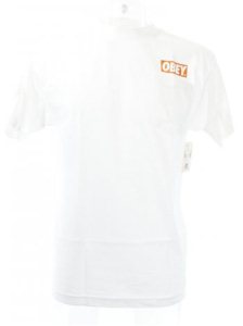 Obey Bar Logo Pocket T-Shirt- White