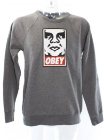 Obey Og Face Crew Sweater - Heather Grey