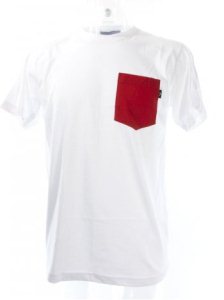 Quiet Life Contrast Pocket T-Shirt -White/Red