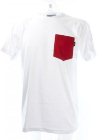 Quiet Life Contrast Pocket T-Shirt -White/Red