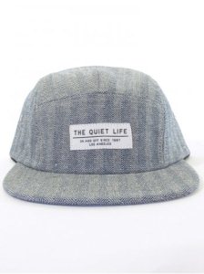 Quiet Life Herringbone 5 Panel Cap - Denim