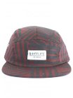 Quiet Life Paint Stripes 5 Panel Cap - Maroon/Black