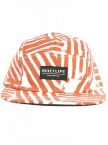 Quiet Life Paint Stripes 5 Panel Cap - White