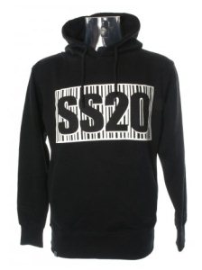 Ss20 Barcode Pullover Hoodie - Black
