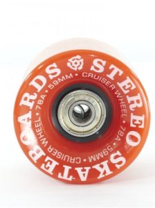 Stereo Cruiser Wheels And Bearings Red Colour - 59Mm