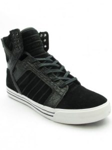 Supra Skytop Shoes - Black/Croc