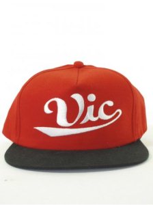 Vic Player Snap Back Cap - Red / Black