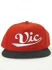 Vic Player Snap Back Cap - Red / Black