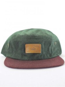 Vic Wool 5 Panel Cap - Green / Red