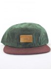 Vic Wool 5 Panel Cap – Green / Red