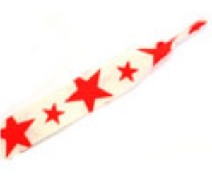 11003 Star 4 White/Red Thick Laces