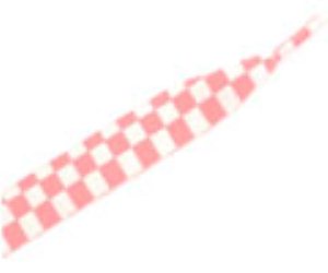 11402 Checker White/Pink Thick Laces