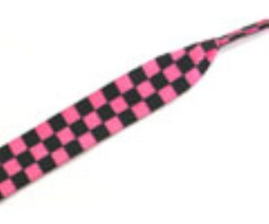 11406 Checker Black/Hot Pink Thick Laces