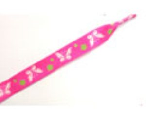 13517 New Butterfly Pink/White Thick Laces