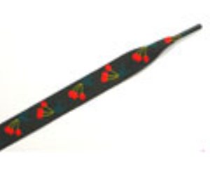 18213 Cherry Black Thick Laces