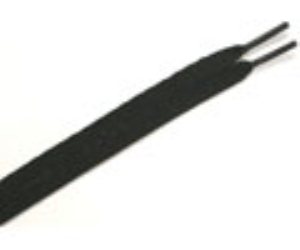 402 Black Solid Thin Laces