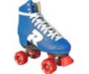 52 Star Leather Blue Kids Quad Roller Skates