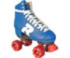 52 Star Leather Blue Kids Quad Roller Skates