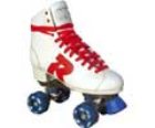 52 Star Vinyl White Kids Quad Roller Skates