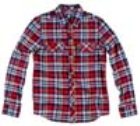 Adorn Long Sleeve Flannel Shirt - Element Red