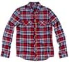Adorn Long Sleeve Flannel Shirt - Element Red